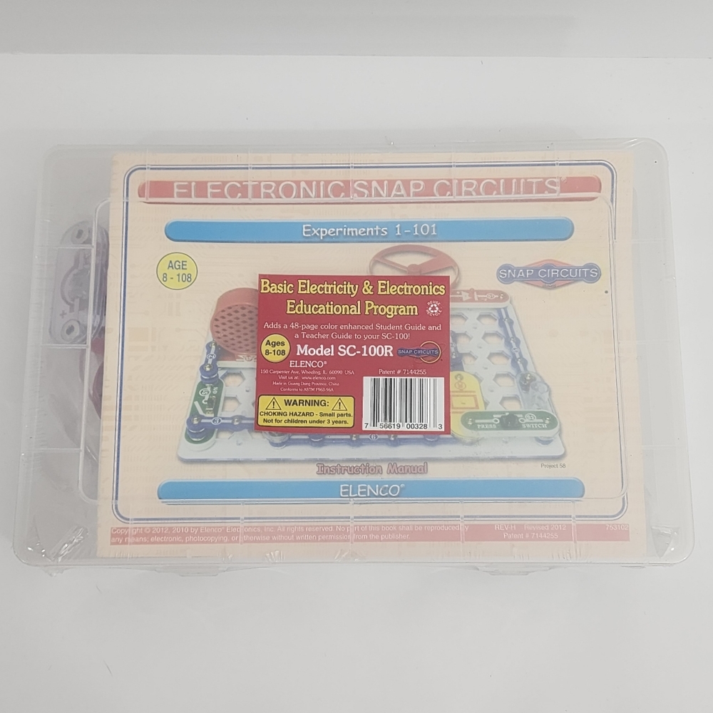 Elenco Model SC-100R Basic Electricity And Electronics Ed Program Basic Snap Kit